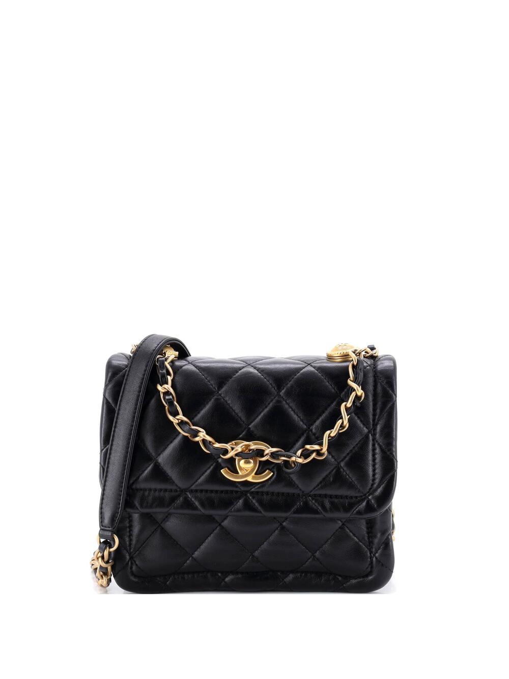 Chanel Button On Top Flap Bag Quilted #279534C43B